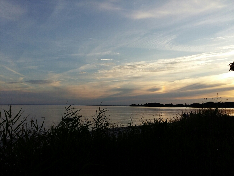 Lycka havet solnedgång